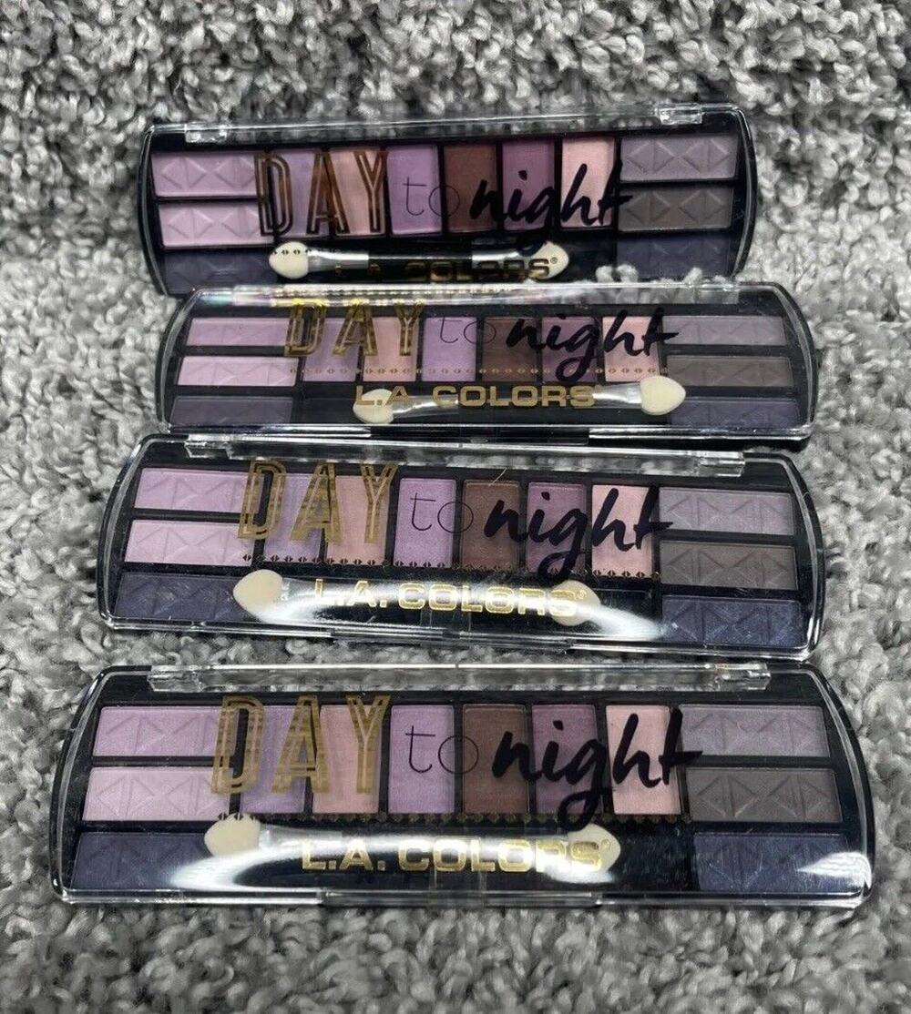 Lot Of 4 LA Colors Day To Night Makeup Eyeshadow Palette CES424 Dusk 28 Oz